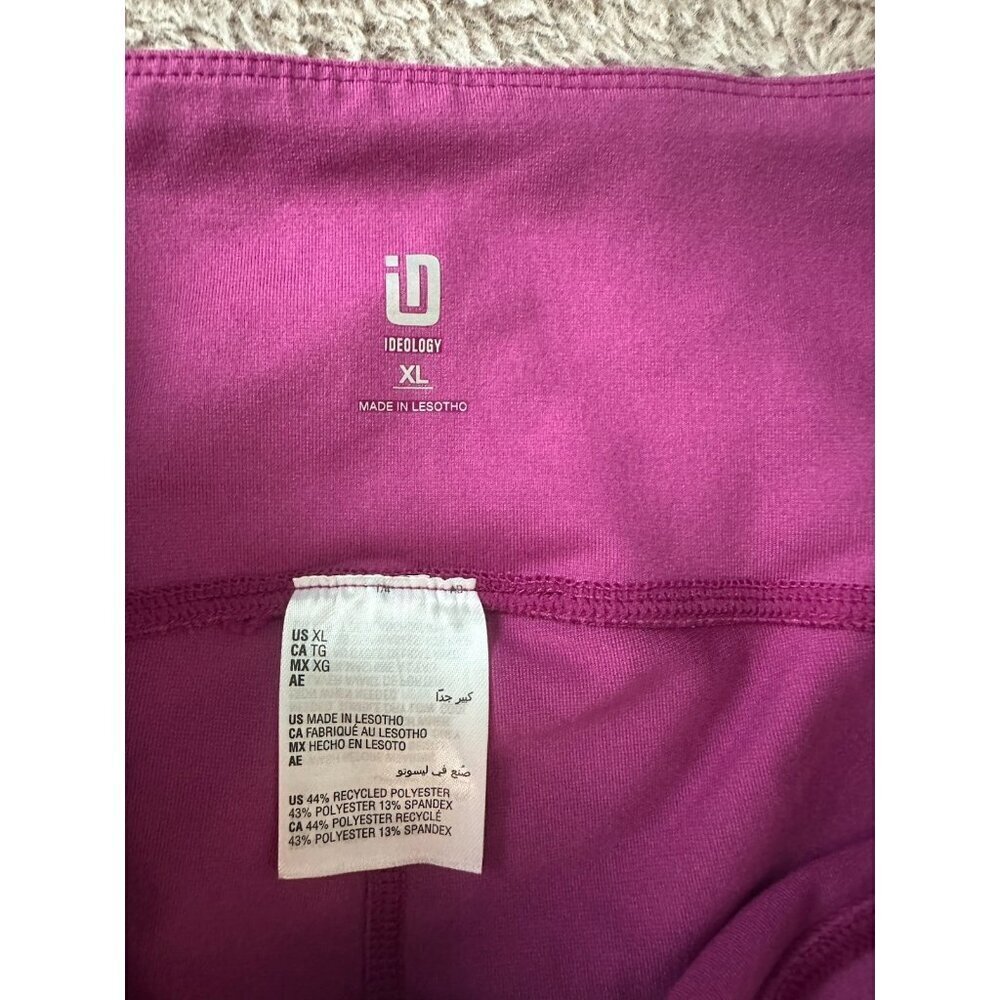 Id Ideology Compression High-Rise Side-Pocket Cropped Leggings Berry XL New - Picture 8 of 15
